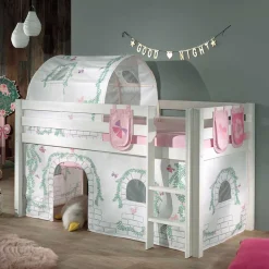 Wohnen Weiße Möbel|Kinderbetten*Mädchen Spielbett in Weiß - Stephanie