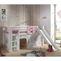 Wohnen Weiße Möbel|Kinderbetten*Mädchen Spielbett in Weiß - Stephanie