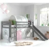 Kinder Wohnen Mädchenzimmer Rutschbett in Grau - Surie