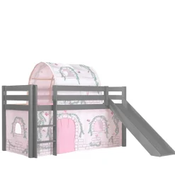 Kinder Wohnen Mädchenzimmer Rutschbett in Grau - Surie