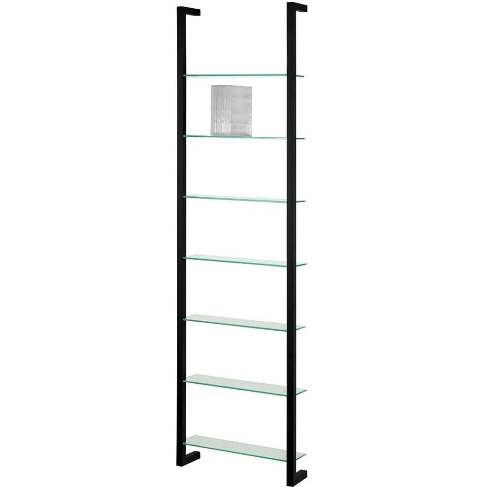 Wohnen Glasmöbel|Esszimmerregale*Medien Wand Regal mit 7 Glasböden - Clobia I