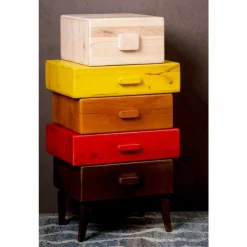 Wohnen Mehrfarbige Design Kommode aus Massivholz Grace Mango