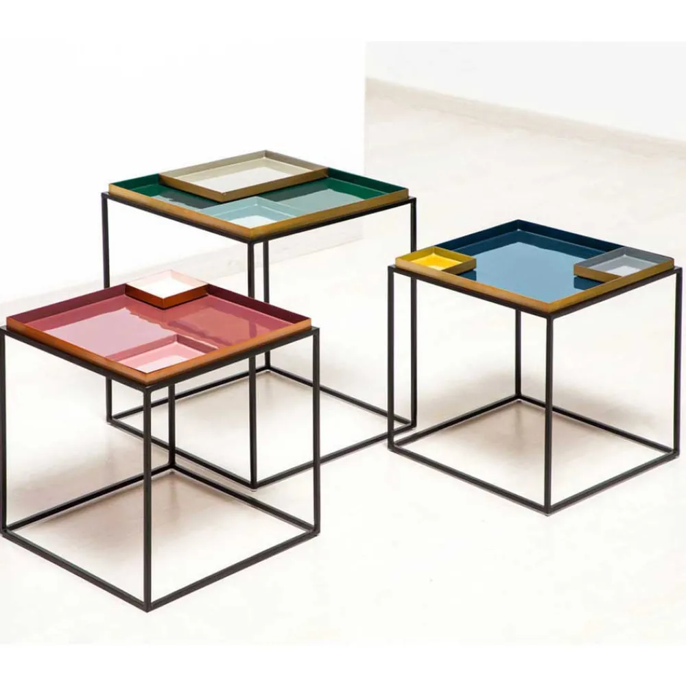 Wohnen Designermöbel*Mehrfarbiger Beistelltisch in 45x50x45 cm - Maximo