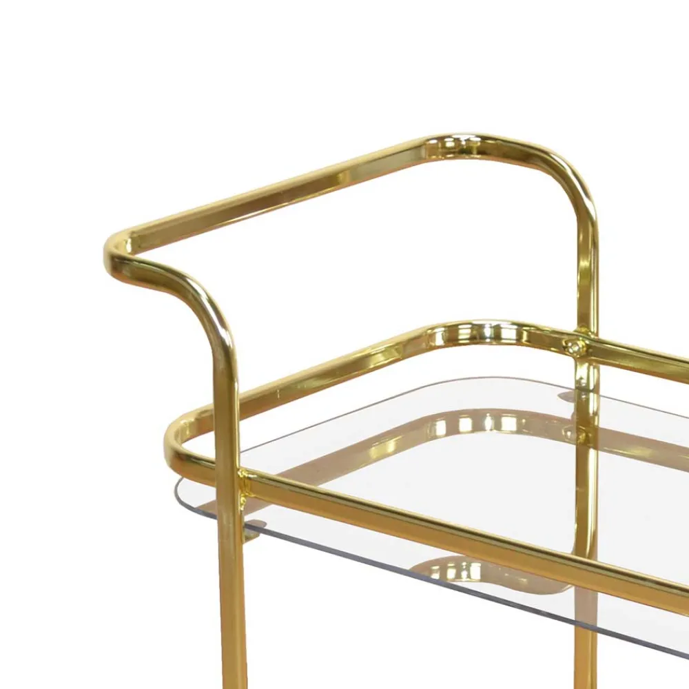 Wohnen Couchtisch|Servierwagen*Metall Barwagen in Messingfarben - Imano