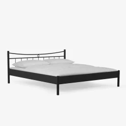 Wohnen Metall Bett Halfa in Schwarz