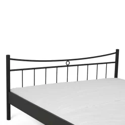 Wohnen Metall Bett Halfa in Schwarz