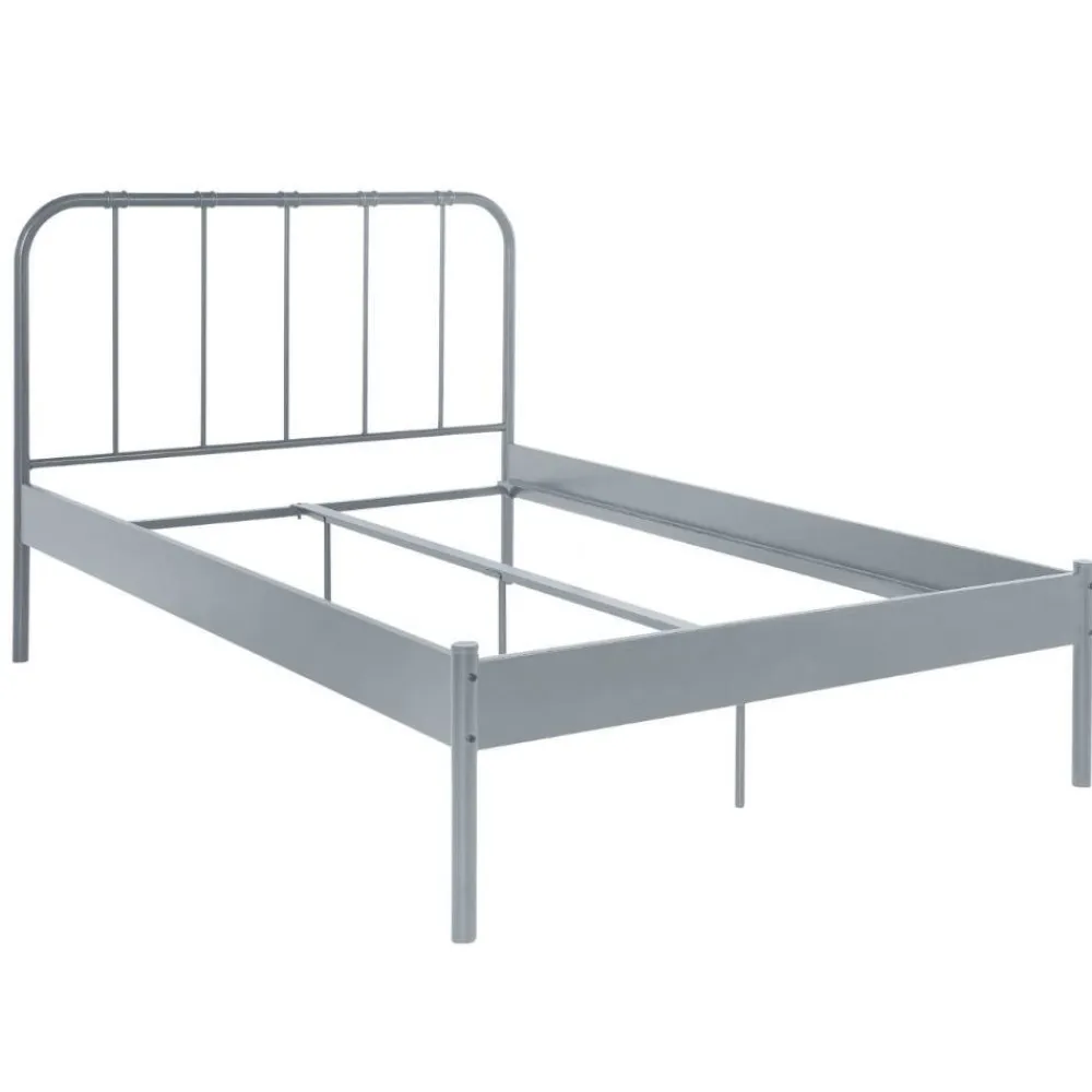 Wohnen Loft Möbel|Industrial Möbel*Metall Bett in Grau - Uvienna