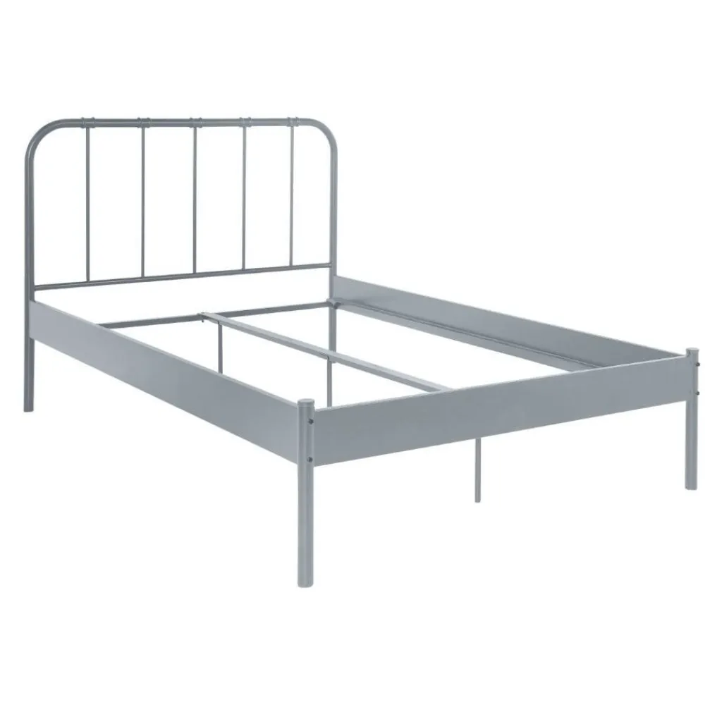 Wohnen Loft Möbel|Industrial Möbel*Metall Bett in Grau - Uvienna