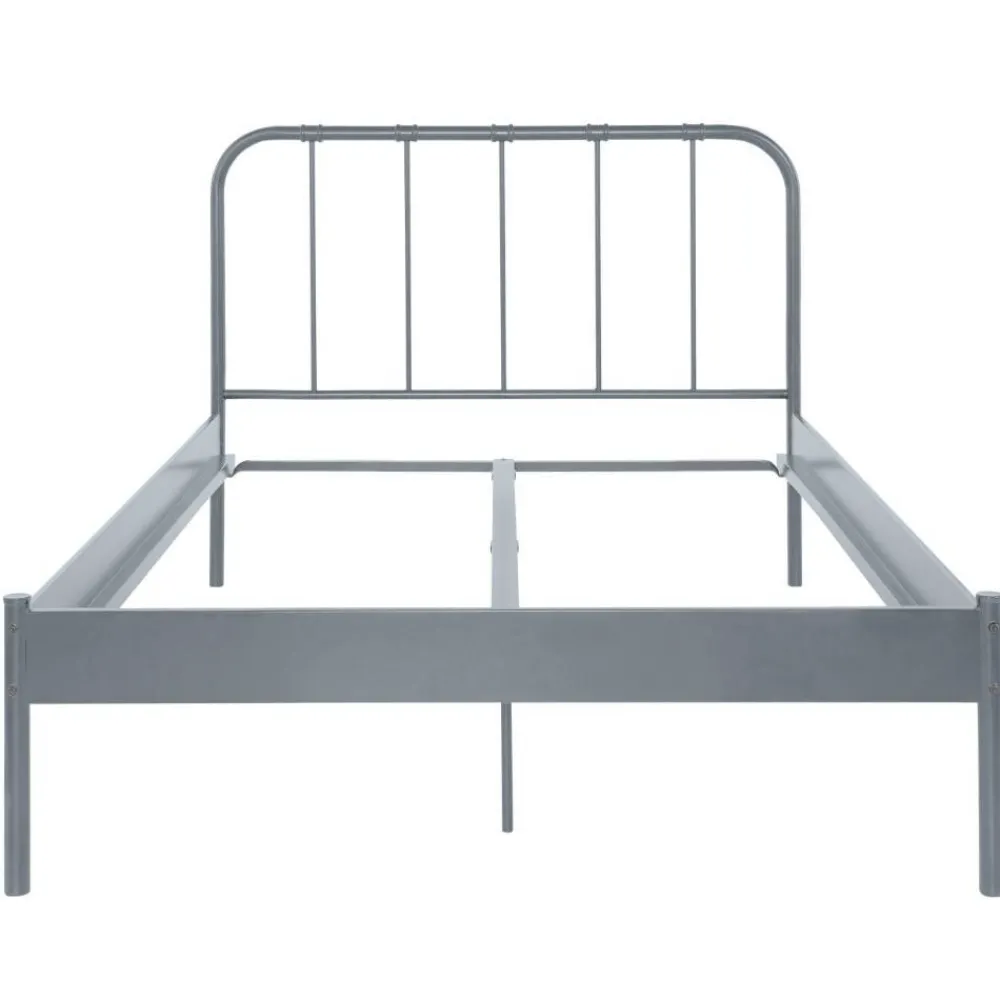 Wohnen Loft Möbel|Industrial Möbel*Metall Bett in Grau - Uvienna