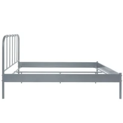 Wohnen Loft Möbel|Industrial Möbel*Metall Bett in Grau - Uvienna