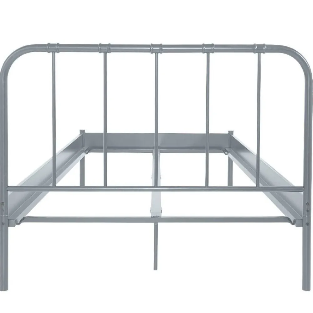 Wohnen Loft Möbel|Industrial Möbel*Metall Bett in Grau - Uvienna