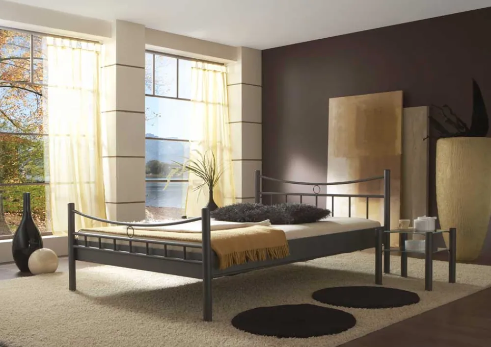 Wohnen Betten|Betten*Metall Bett Rosanna in Dunkelgrau