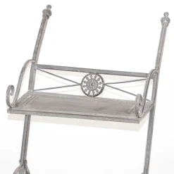 Wohnen Wohnzimmer-Regale|Küchenregale*Metall Blumenständer Landhaus Jillma in Grau