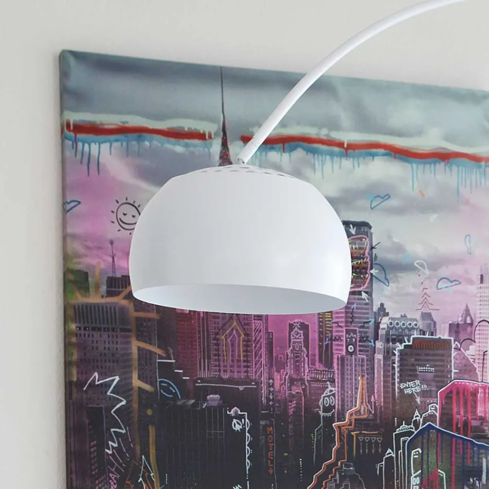 Wohnen Metall Bogen Stehleuchte in Weiß - Zitizen