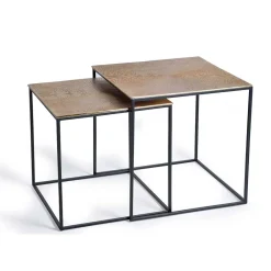 Wohnen Metall Couchtisch Duo in Bronze - Havanna (zweiteilig)