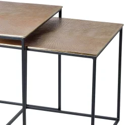 Wohnen Metall Couchtisch Duo in Bronze - Havanna (zweiteilig)