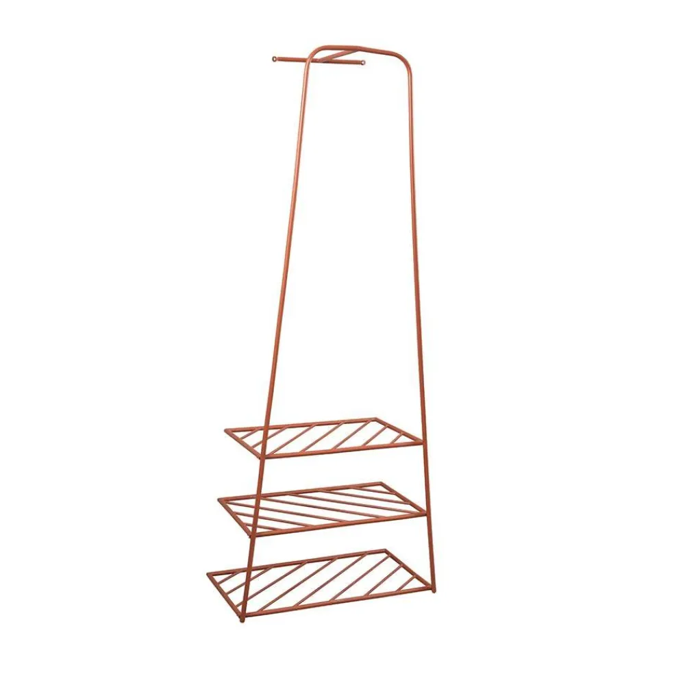 Wohnen Metall Garderobe in Rostfarben - Estren