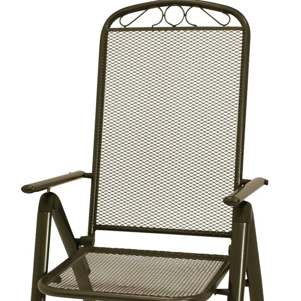 Wohnen Metall-Gartenmöbel*Metall Garten Klappstuhl in Grau - Rocasa (2er Set)