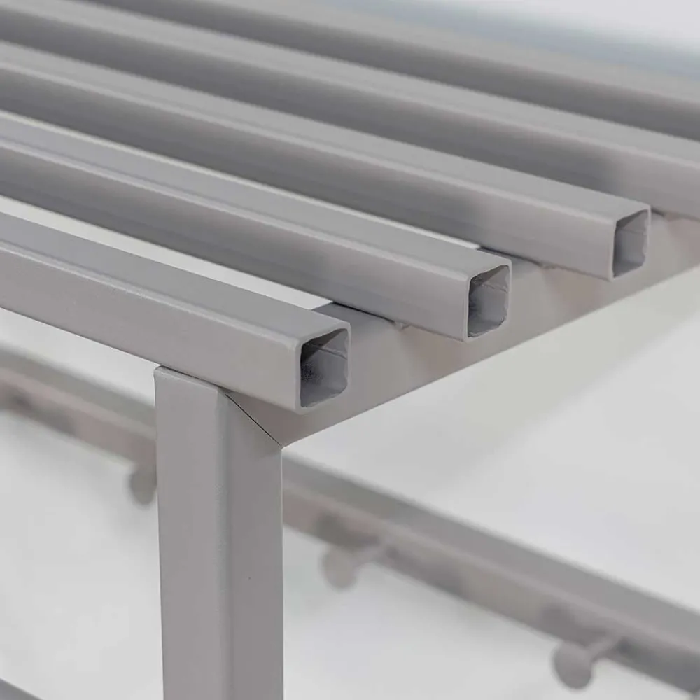 Wohnen Metall Hängegarderobe in Taupe - Solca