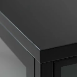 Wohnen Tv & Hifi-Möbel|Tv & Hifi-Möbel*Metall Lowboard Vitrine in Schwarz - Feliz