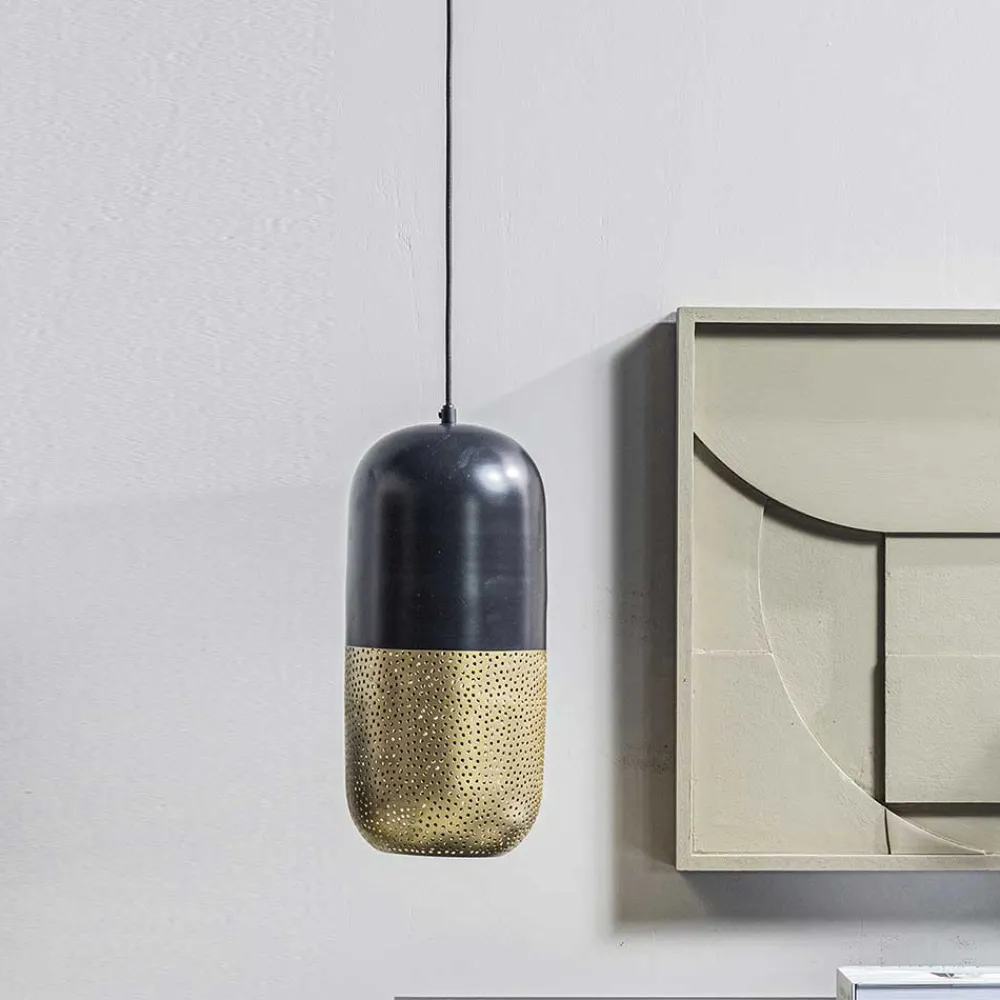 Wohnen Lampen & Leuchten*Metall Pendelleuchte im Kapsel Design - Annica
