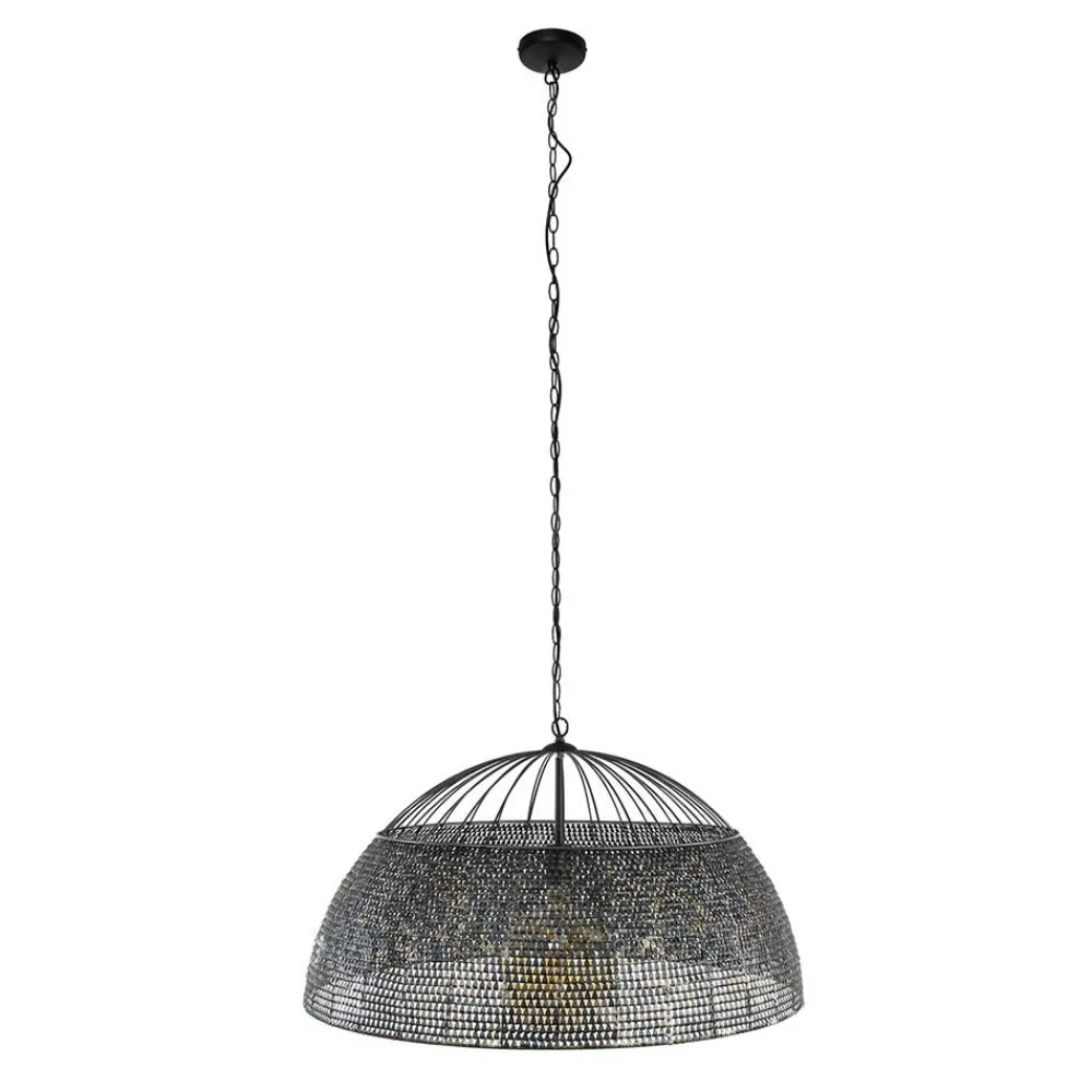 Wohnen Braune Möbel|Loft Möbel*Metall Pendelleuchte mit halbrundem Schirm - Lash