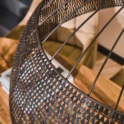 Wohnen Braune Möbel|Loft Möbel*Metall Pendelleuchte mit halbrundem Schirm - Lash