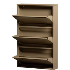 Wohnen Metall Schuhschrank in Beige - Izzymo