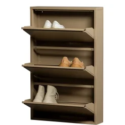 Wohnen Metall Schuhschrank in Beige - Izzymo