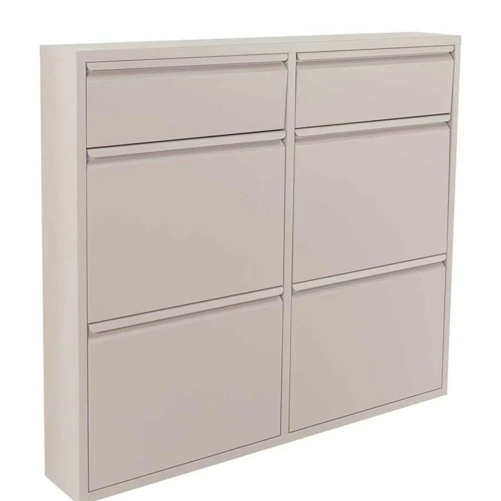 Wohnen Schuhschränke*Metall Schuhschrank in Taupe - Ruven