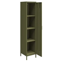 Wohnen Loft Möbel|Industrial Möbel*Metall Spind in Oliv Grün - Austral