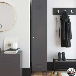 Wohnen Metall Spindschrank in Dunkelgrau - Vespania