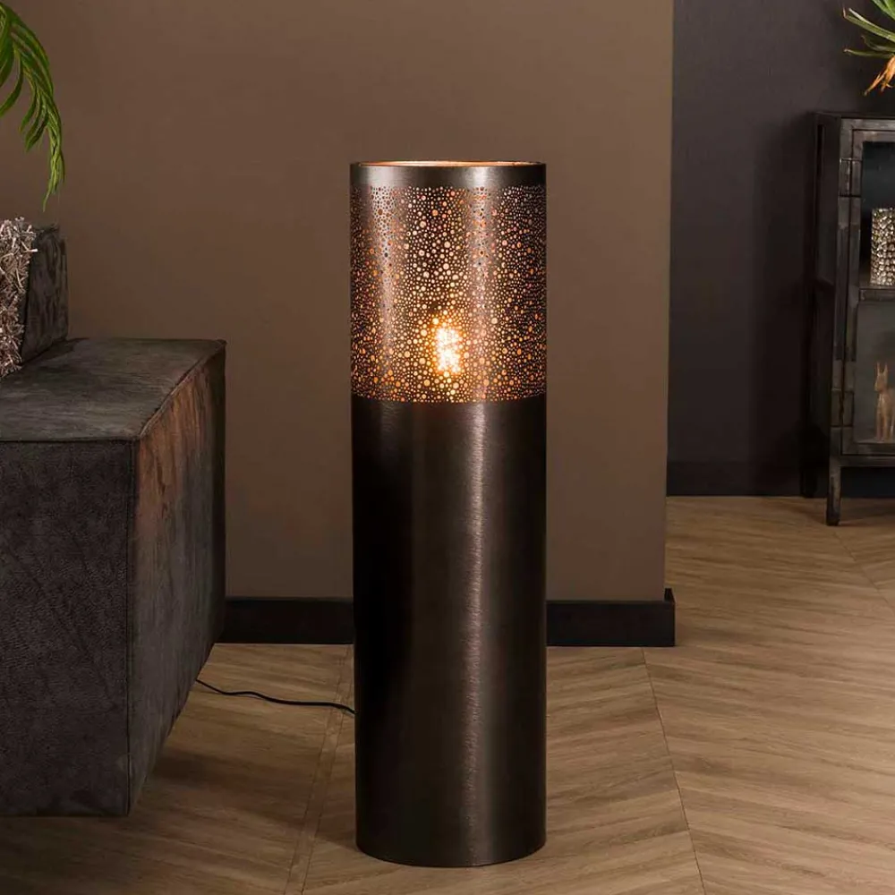 Wohnen Lampen & Leuchten*Metall Stehleuchte im Zylinder Design - Vacan