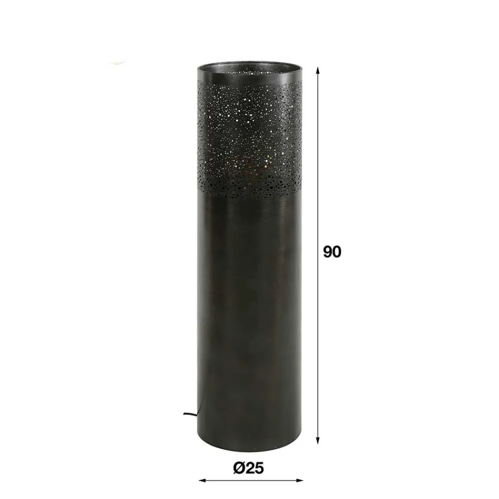 Wohnen Lampen & Leuchten*Metall Stehleuchte im Zylinder Design - Vacan