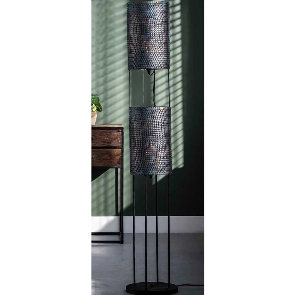 Wohnen Lampen & Leuchten*Metall Stehleuchte in Schwarzbraun - Matyas