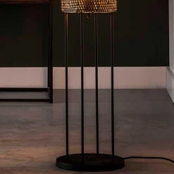 Wohnen Lampen & Leuchten*Metall Stehleuchte in Schwarzbraun - Matyas