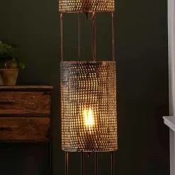 Wohnen Lampen & Leuchten*Metall Stehleuchte in Schwarzbraun - Matyas