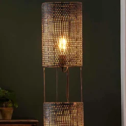 Wohnen Lampen & Leuchten*Metall Stehleuchte in Schwarzbraun - Matyas