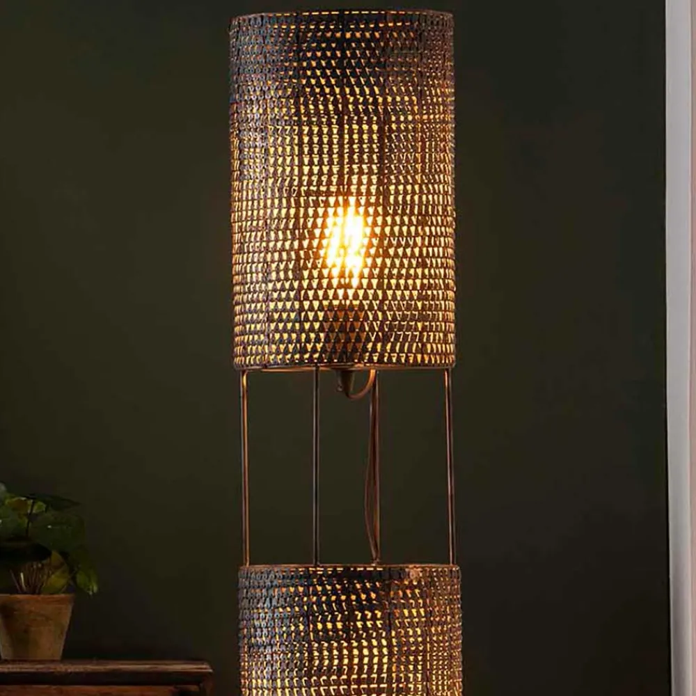 Wohnen Lampen & Leuchten*Metall Stehleuchte in Schwarzbraun - Matyas