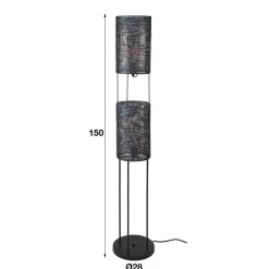 Wohnen Lampen & Leuchten*Metall Stehleuchte in Schwarzbraun - Matyas