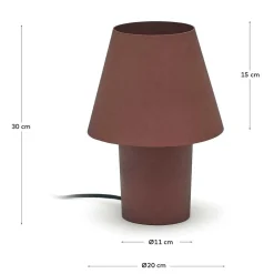 Wohnen Lampen & Leuchten*Metall Tischleuchte in Terracotta - Dorian