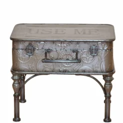 Wohnen Metall Truhentisch im Koffer Design mit Print Magic Industry Style