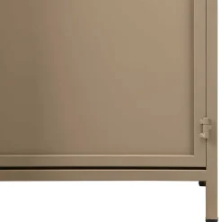 Wohnen Metall Vitrinenschrank in Khaki - Gabadoza