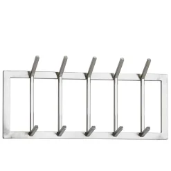 Wohnen Metall Wandgarderobe in Silber - Rading