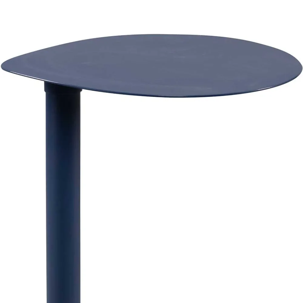 Wohnen Metall-Anstelltisch in mattem Dunkelblau - Sancho