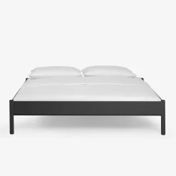 Wohnen Schwarze Möbel|Betten*Metallbett ohne Kopfteil Italianas in Schwarz