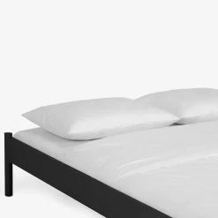 Wohnen Schwarze Möbel|Betten*Metallbett ohne Kopfteil Italianas in Schwarz