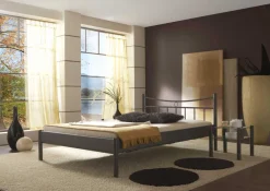 Wohnen Jugendbetten*Metallbett Rebeca in Dunkelgrau