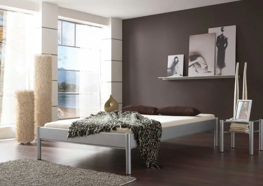 Wohnen Metallbett Valeria in Grau