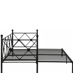 Wohnen Vintage Möbel*Metallbett zum Ausziehen im Vintage Look - Vrony